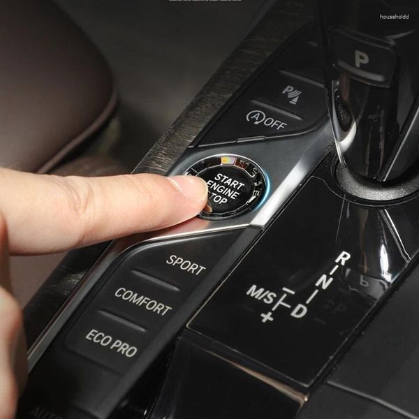 Accesorios interiores Serie 3, embellecedor de cubierta de interruptor de motor de arranque y parada de coche para BMW G20 G28 G29 G05 G07 X5 X7 Z4 2024-2024, estilo cristal