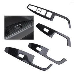 Interieur Accessoires 4 Stuks Koolstofvezel Stijl Venster Schakelpaneel Cover Trim Decoratie Fit Voor Hyundai Elantra 2024 Linksgestuurde