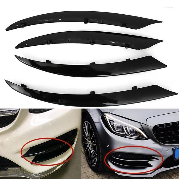 Accesorios interiores 4 Uds. Lámpara antiniebla delantera cubiertas de parrilla pegatinas para Mercedes Benz Clase C W205 C180/200/250/260/300 2024-2024 coches