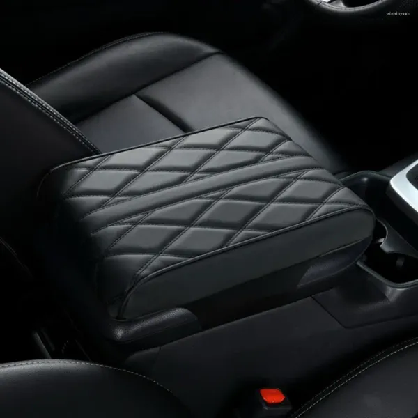Accesorios interiores cubierta de reposabrazos para coche consola resistente al desgaste suave caja de cuero de imitación almohadilla cómoda protección de aumento