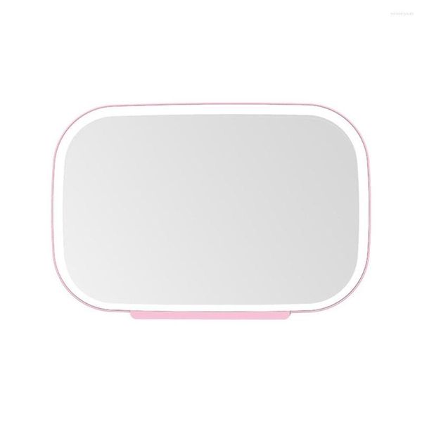 Accesorios interiores Auto LED espejo de tocador táctil de alta definición gran angular coche espejos de maquillaje alto mujeres niñas cosmético