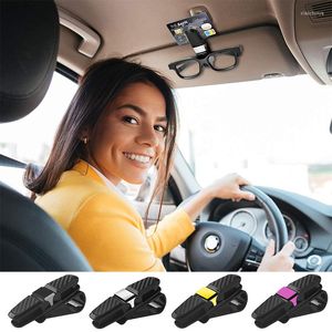 Accesorios interiores Auto Sun Visor Gafas Sujetador Clip Holder Multifunción Universal Gafas de sol Anteojos Tarjeta de boleto Soporte Coche