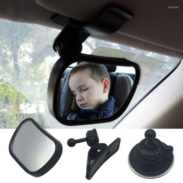 Accesorios interiores, espejo retrovisor para bebé, espejo retrovisor ancho ajustable para asiento trasero de coche, espejos automotrices orientados hacia atrás, vidrio o camión