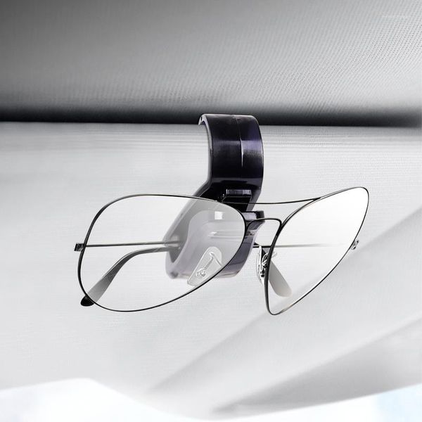 Accessoires intérieurs lunettes noires Clip sur voiture pare-soleil lunettes de soleil support de stockage Portable carte Clips de billets universel