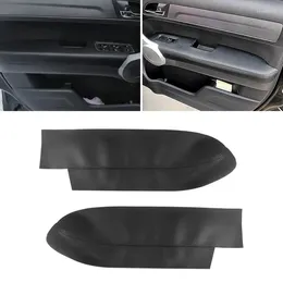 Couverture d'accoudoir de porte avant en cuir noir, accessoires d'intérieur pour Honda CRV 2007 2008 2009 2010 2011, garniture de peau de panneau de voiture