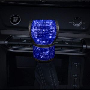 Interieur accessoires bling automatische schakel tandwiel knopomslag met kristal glitter steentjes voor vrouwen auto decoratie blauw zwart groen