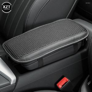 Accesorios interiores compartimento de reposabrazos para coche almohadilla Universal transpirable seda de hielo cubierta Central para aliviar el aumento del brazo