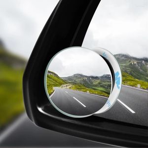 Miroir d'angle mort de voiture, accessoires d'intérieur, vue arrière latérale, grand Angle de 360 degrés, lentille ronde réglable automatiquement sans cadre