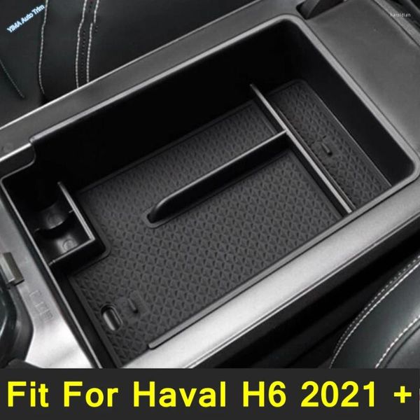 Boîte de rangement pour accoudoir central de voiture, accessoires d'intérieur, conteneur, plateau à gants de rangement adapté pour Haval H6 2024, Kit de réaménagement noir