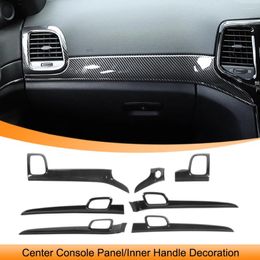 Couvercle de panneau décoratif de Console centrale de voiture, accessoires d'intérieur/garniture de poignée intérieure pour Jeep Grand Cherokee 2014 – 2024 Auto rouge