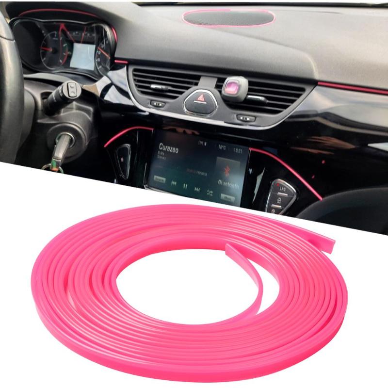 Interieur accessoires auto decoratieve trimstrips styling automatisch exterieur vormstrook lijn roze en paarse kleur