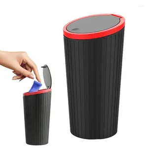 Mini poubelle Durable pour voiture, accessoires d'intérieur, poubelle multifonctionnelle avec couvercle, poubelle Portable pour Automobile
