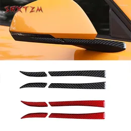 Interieur Accessoires Auto Voor 2024-2024 Ford Mustang Koolstofvezel Achteruitkijkspiegel Anti-wrijven Strip Protector Anti-collision sticker