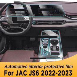 Accessoires d'intérieur de voiture pour JAC JS6 2024, Film de Protection pour Console centrale, autocollant de panneau de boîte de vitesses, Protection anti-rayures transparente