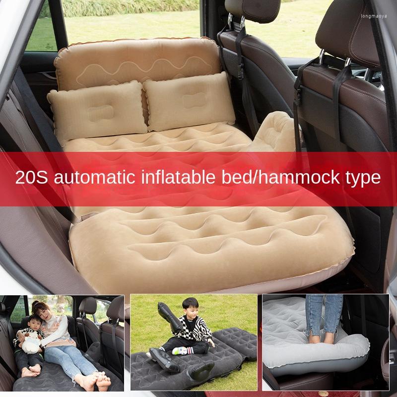 Interior Accessories Car Inflatable Bed Rear Seat Sleeping Mat Fast Automatic Mattress Suede Home Dual Use Travel