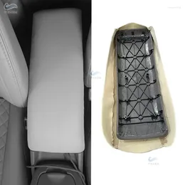Accessoires d'intérieur de voiture en cuir microfibre, couvercle de boîte d'accoudoir de commande centrale pour Toyota Prius 30 2009 2010 2011 2012 2013 2014 2024