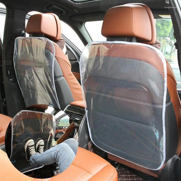 Accesorios interiores, funda protectora para asiento trasero de coche para niños, protección contra desgaste trasero para mascotas, fundas transparentes para coche