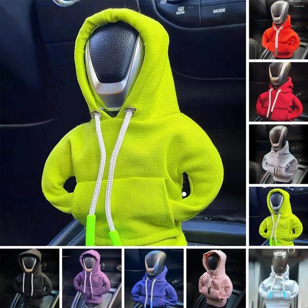 Accesorios interiores Cubierta de palanca de cambios de coche Sudadera con capucha de moda Palanca de cambio Manual decorativa o automática