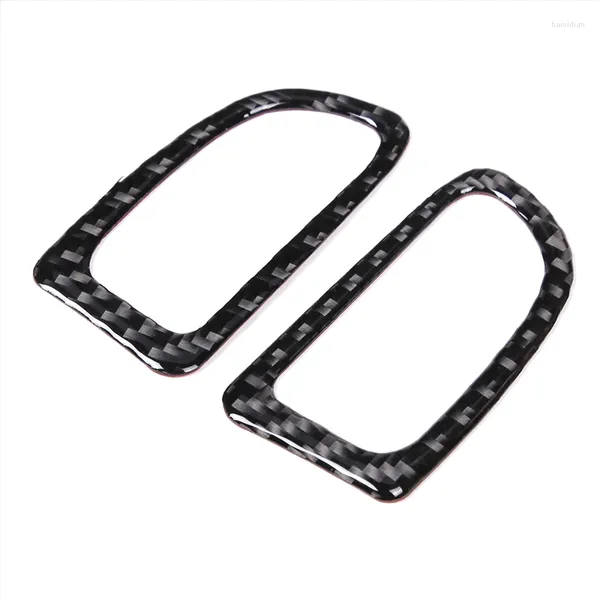 Accesorios interiores para coche, pegatinas embellecedoras de cubierta de pegatina de salida de aire de pilar A de fibra de carbono suave para C7 2014-2023