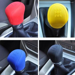 Accesorios interiores Estilo de coche Freno de mano Empuñaduras duraderas Collar de cambio Herramienta de cubierta de perilla de engranaje de silicona