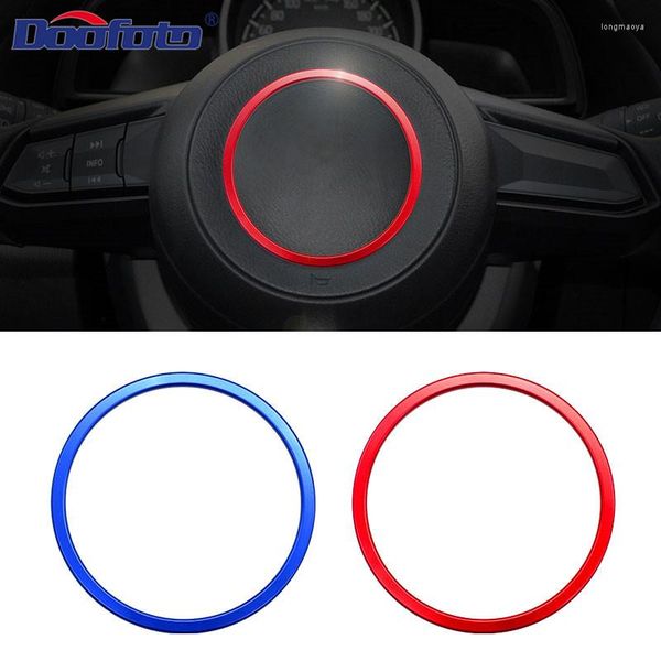 Accesorios interiores Car Styling volante anillo pegatinas calcomanías para CX5 CX-5 CX3 CX-3 Axela Auto decoración Individual