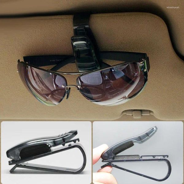 Accesorios interiores parasol para coche, gafas de sol, Clip para tarjeta de recibo, soporte de almacenamiento, colección de abrazadera