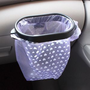 Accesorios interiores, bolsa de basura para coche, lata de coche, marco organizador plegable, almacenamiento de basura para vehículo, soporte colgante