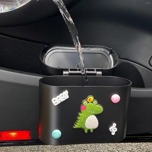 Accessoires intérieurs voiture poubelle polyvalente CanCute avec couvercle poubelle étanche et anti-fuite pour véhicules bureau