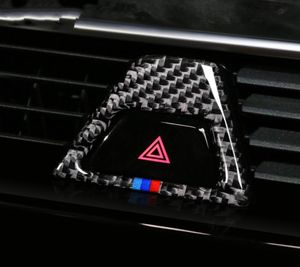 Accessoires intérieurs en fibre de carbone m de style avertissement de bouton d'éclairage couvre décoration auto autocollant pour la BMW 5 séries G303351440