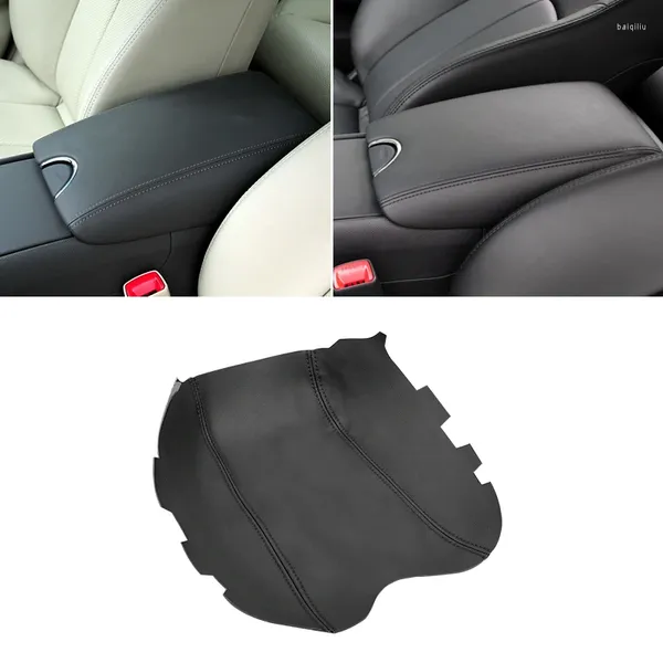 Accessoires intérieurs couverture en cuir d'accoudoir central pour Infiniti G37 2010 2011 2012 2013 2014 garniture d'autocollant de peau de panneau de boîte centrale de voiture