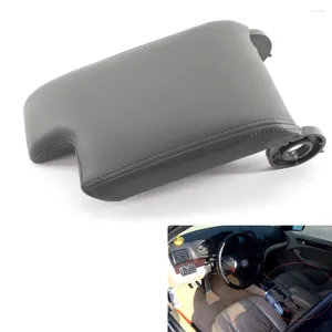 Accesorios interiores aptos para E46 1998-2006 cubierta de reposabrazos de consola central de coche de cuero PU tapa de reposabrazos gris