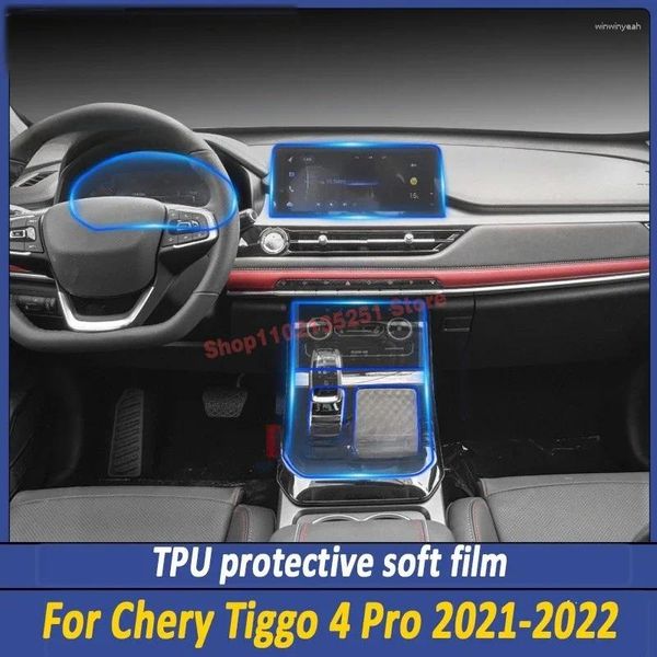 Accessoires intérieurs pour Chery Tiggo 4 Pro 2024 Panneau de vitesse Navigation Automotive Screen Protective Film TPU Anti-Scratch Sticker Protect