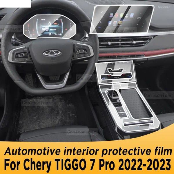 Accesorios interiores para Chery TIGGO 7 Pro 2024-2024 Panel de caja de cambios Pantalla de navegación cubierta de película protectora de TPU automotriz antiarañazos