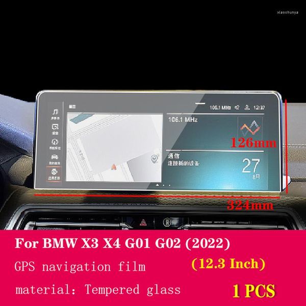 Accessoires intérieurs pour G01 G02 X3 X4 2022 Film de Navigation GPS de voiture écran LCD verre trempé protection anti-rayures Refit