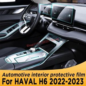 Accessoires intérieurs pour Haval H6 2024 Panneau de boîte de vitesses hybride Écran de navigation Automobile Film de protection en TPU Autocollant anti-rayures