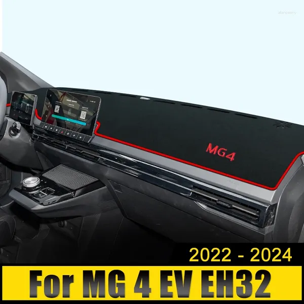 Accesorios interiores para MG 4 MG4 EV Electric EH32 Mulan 2024 Cubiertas para salpicadero de coche Evitar almohadilla ligera Parasol Alfombras anti-UV Alfombrillas antideslizantes