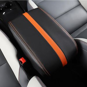 Accessoires intérieurs pour MG4 EV 2023 MG 4 EH32 Tapis d'accoudoir de voiture Console centrale Accoudoir Protection Coussin Accoudoirs Boîte de rangement Housse Pad PU