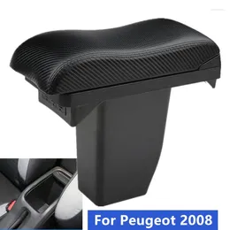 Interieur Accessoires Voor Peugeot 2008 Armsteun Doos 2012-2024 Auto Centrale Opslag Retrofit USB