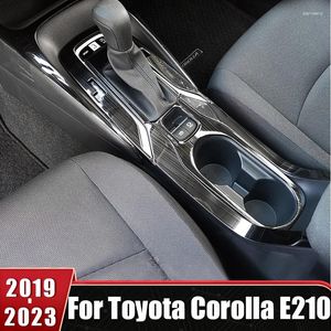 Autocollants de protection pour panneau de changement de vitesse, accessoires d'intérieur pour Toyota Corolla E210 2024 hybride en acier inoxydable, cadre de tasse, couverture de garniture