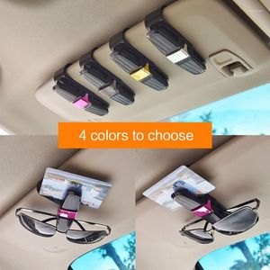 Accesorios interiores, estuche para gafas, soporte de Clip para coche con soporte para visera para gafas de sol, sujetador para tarjetas y billetes