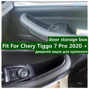 Interieur accessoires lapetus binnenzijde voordeur handgreep armleuningen opbergdoos lade houder 2 stks geschikt voor chery tiggo 7 pro 2022 zwart