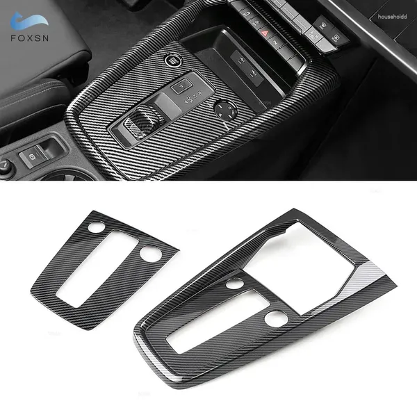 Accesorios interiores LHD para Audi A3 8Y 2024, textura de fibra de carbono para coche, consola central, cubierta de cambio de marchas, marco de Panel, embellecedor protector