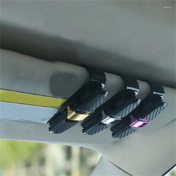 Étuis à lunettes portables pour voiture, accessoires d'intérieur, pince pour carte de billet, pare-soleil, porte-lunettes de soleil ABS, Auto