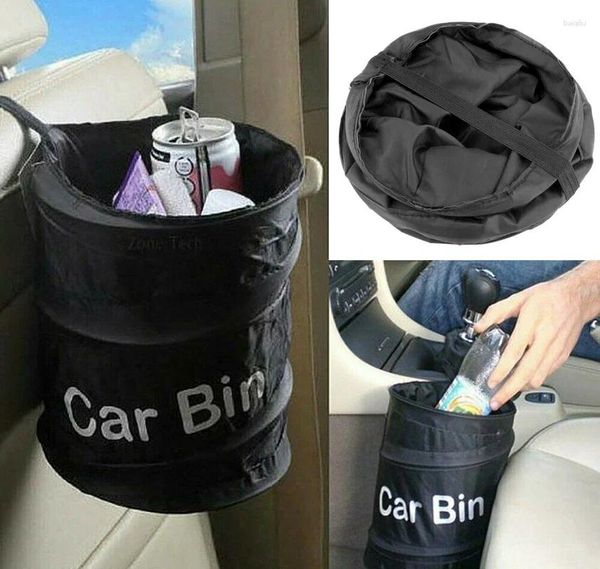 Poubelle Portable pliable pour voiture, accessoires d'intérieur, poubelle automatique, sac à déchets étanche, organisateur de stockage de marchandises