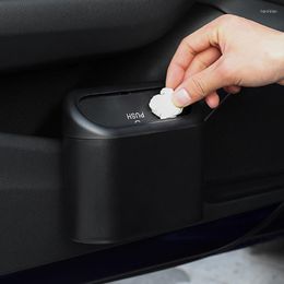 Interieur accessoires draagbare mini -auto prullenbak kan waterdicht hangende afvalbasket met deksel voor Office Home Auto Storage Bin