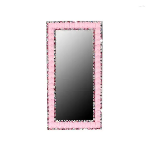 Pare-soleil de voiture Auto-adhésif, accessoires d'intérieur, miroir, cosmétique automobile avec strass, verre Portable Auto-adhésif