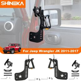 Accesorios interiores SHINEKA, soporte para taza de agua lateral para puerta delantera de coche, soporte para bebidas, soporte para teléfono para Jeep Wrangler JK 2011-2024