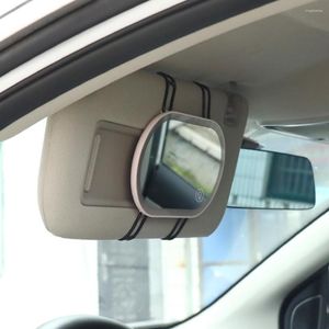 Interieur accessoires zonneschadig vizier HD-spiegel met LED-lichte auto make-up touch-control schakelaar stepless dimmen auto