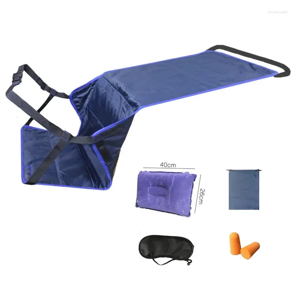 Accesorios interiores Cama para dormir de viaje Sin inflado Tela de doble capa con combinación de almohada inflable para aviones de larga distancia