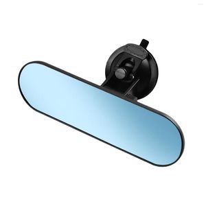 Accesorios interiores embellecedores universales con estilo de ventosa gran angular camión de vidrio azul fácil de instalar espejo retrovisor de coche